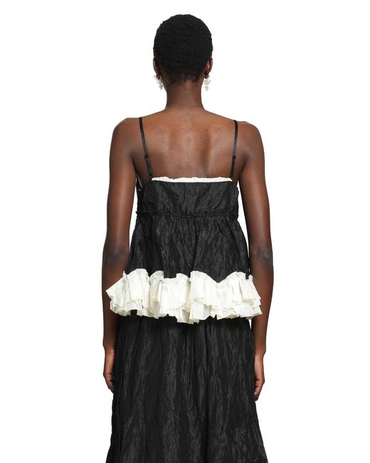 Renli Su Black Peplum Top