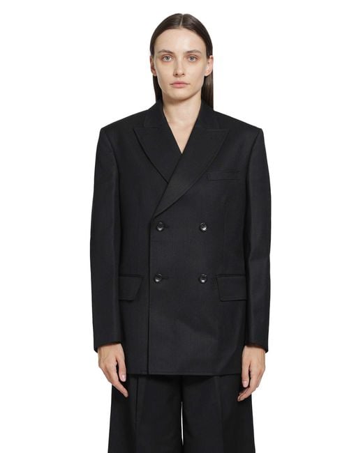Junya Watanabe Black Double Breasted Blazer
