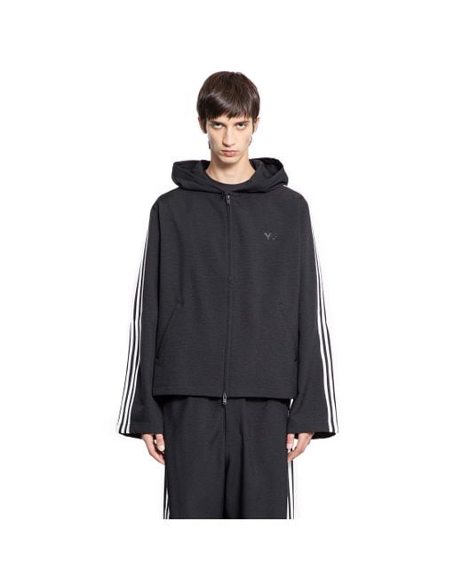 Y-3 Black U Wire Zip-Up Hoodie for men