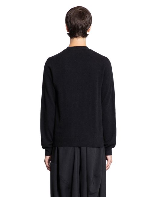 Comme des Garçons Black Lambswool Cardigan for men