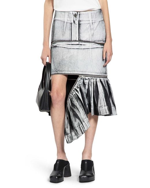 VAQUERA Multicolor Painted Workwear Skirt