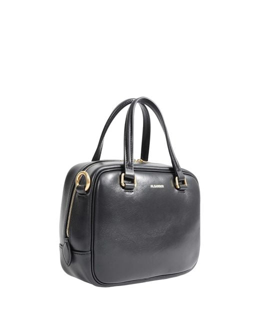 Jil Sander Black Small Leather Vision Bag