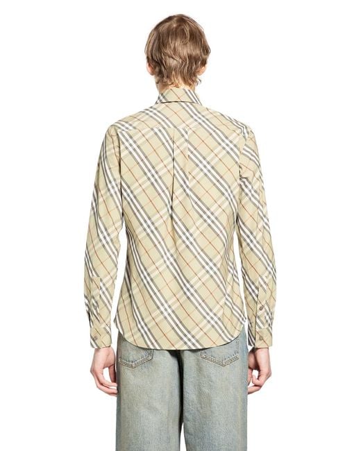 Burberry Natural Relaxed Fit Check Cotton Shirt for men