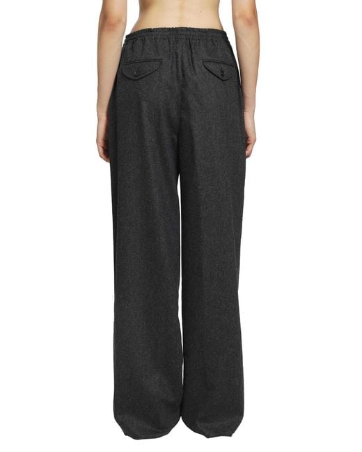Jil Sander Black Wool Flannel Trousers