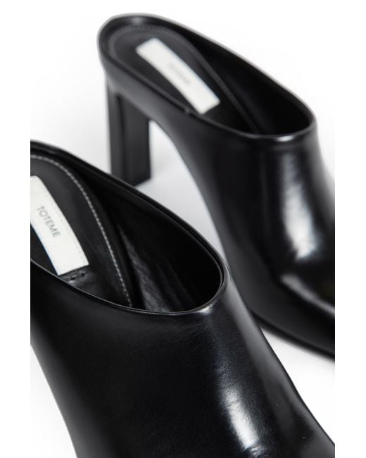Totême  Black Bar Box-Leather Mules