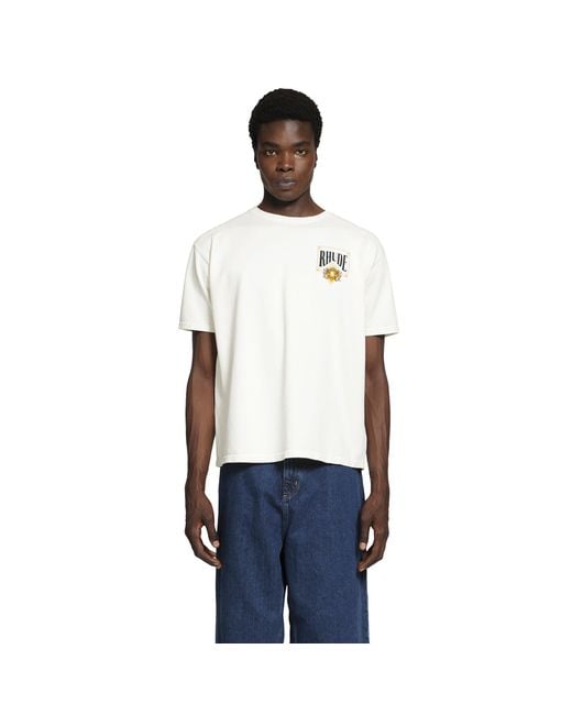 Rhude White Playing Card Tee for men