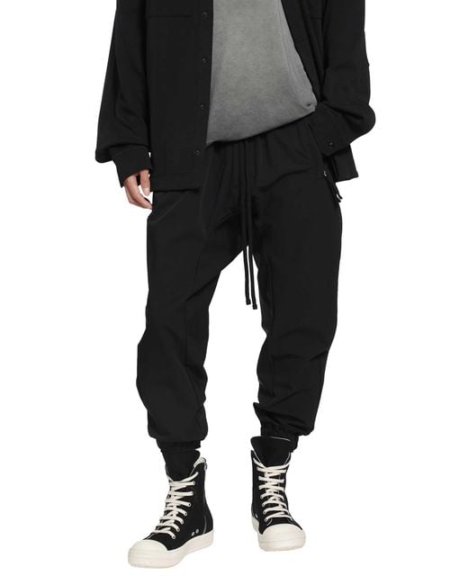 Thom Krom Black Stretch Nylon Jersey Track Pants for men
