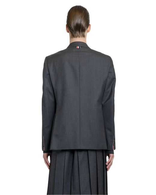 Thom Browne Gray Super 120's Twill Classic Sports Blazer for men