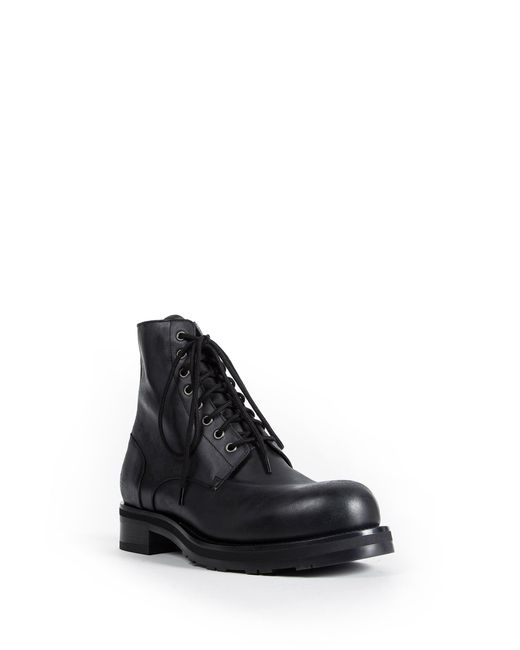 The Row Black Lug Sole Lace-Up Boots for men