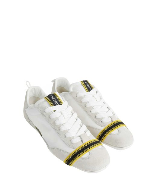 Fendi White Wrap Sneakers