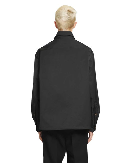 Valentino Black Vgold Nylon Shirt Jacket for men