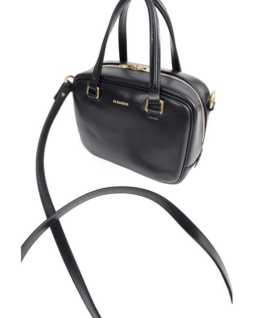 Jil Sander Black Small Leather Vision Bag