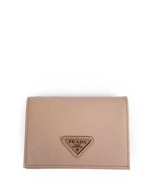 Prada Natural Small Saffiano Leather Wallet