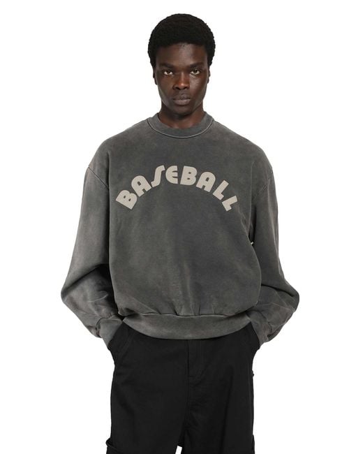 Fear Of God Black Baseball Classic Half Raglan Sweatshirt for men