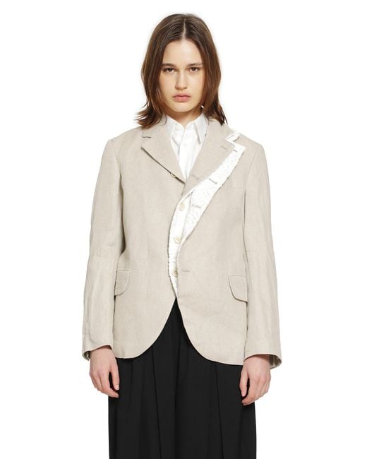 Comme des Garçons Natural Deconstructed Linen Blazer
