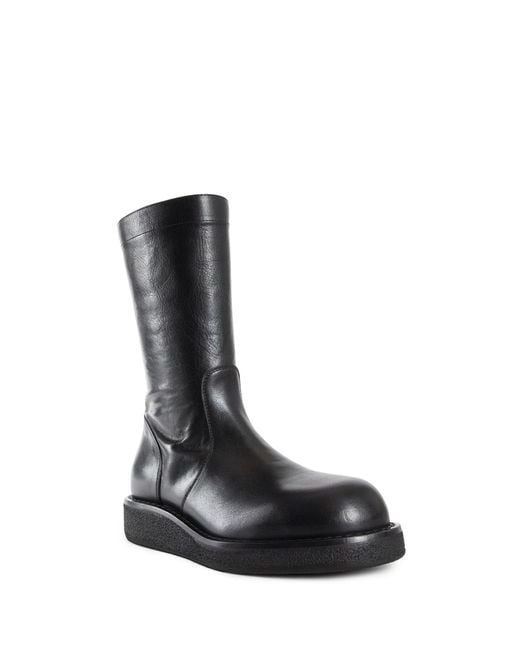 Ann Demeulemeester Black Kasi Leather Ankle Boots for men