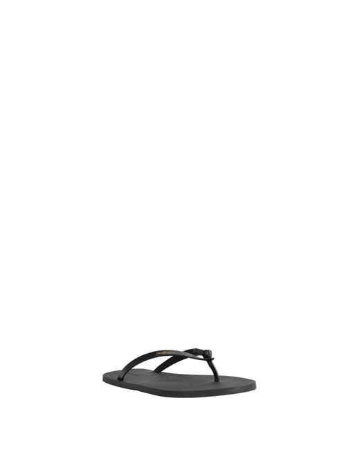Saint Laurent Black Leather Pool Flip-Flops for men