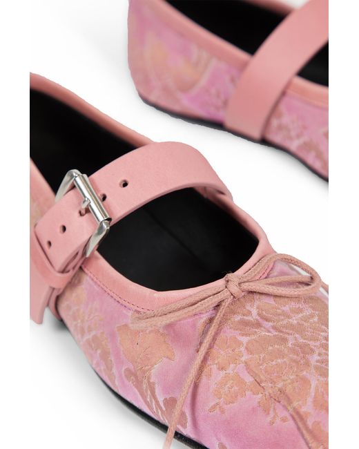 Ann Demeulemeester Pink Zoey Ballerinas With Belt