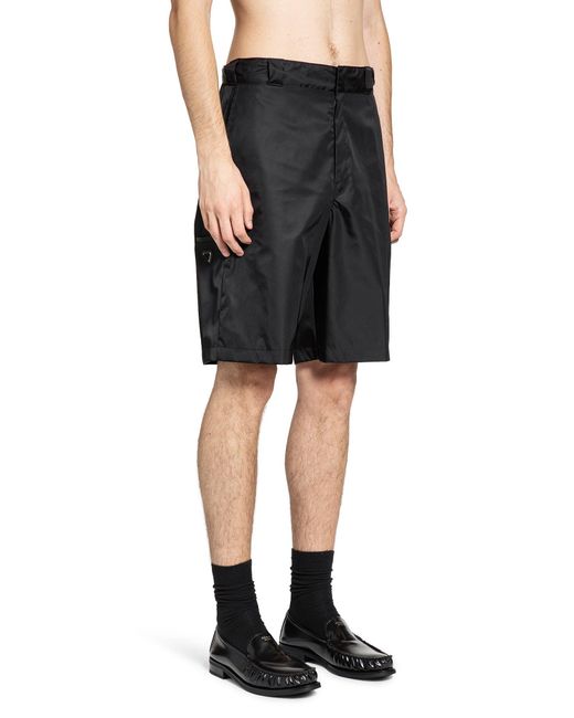 Prada Black Re-Nylon Shorts for men