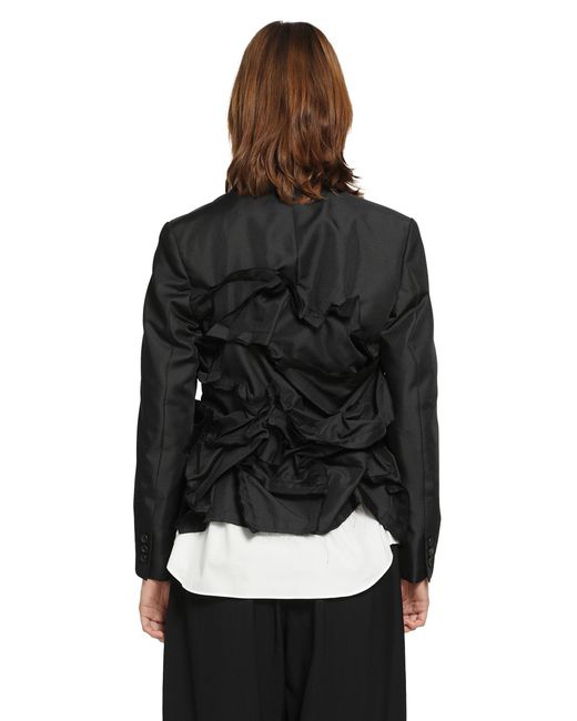 Comme des Garçons Black Gathered Single-Breasted Blazer