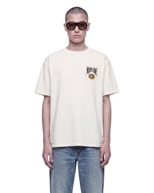 Rhude White Playing Card Tee for men