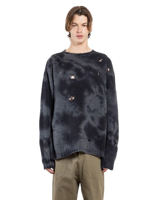 Uma Wang Blue Maglione A Girocollo for men
