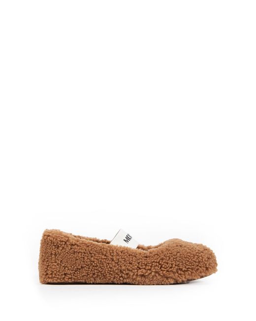 Moon Boot Brown Mb Shearling Ballerinas