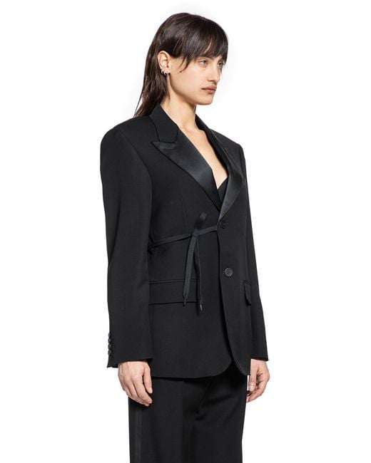 Balenciaga Black Wrap Tuxedo Blazer