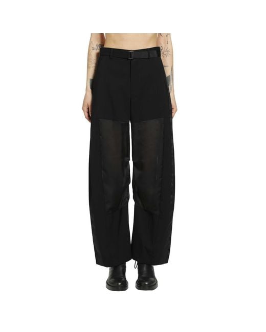 Sacai Black Wool Suiting Pants