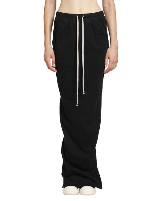 Rick Owens Black Tower Pull On Pillar Skirt