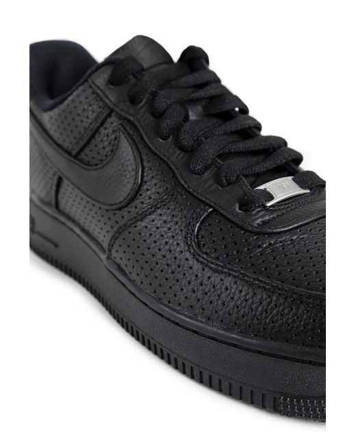 Nike Black Air Force 1 Leather Sneakers for men