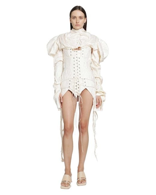 DREAMING ELI White The Royal Daughter Triple Corset Dress