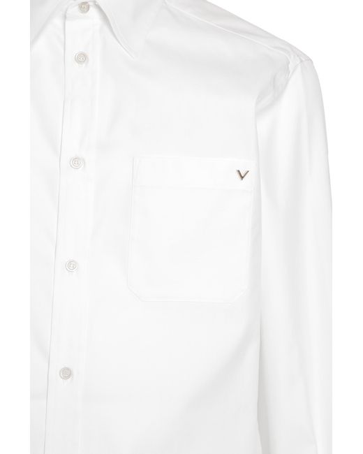 Valentino White V Pocket Shirt for men