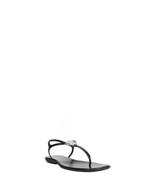 Gucci Brown Interlocking G Thong Sandals