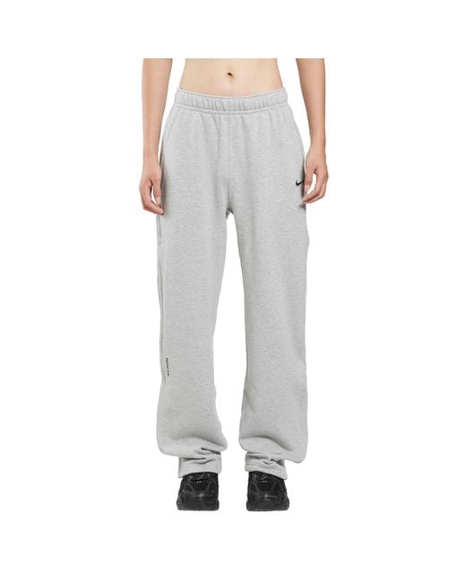 Nike Gray Nocta Fleece Open-Hem Sweatpants for men
