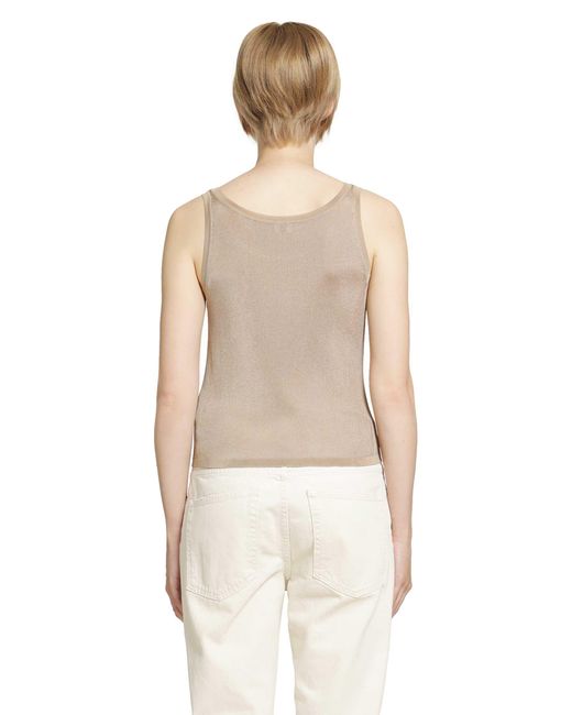 Saint Laurent Natural Viscose Tank Top