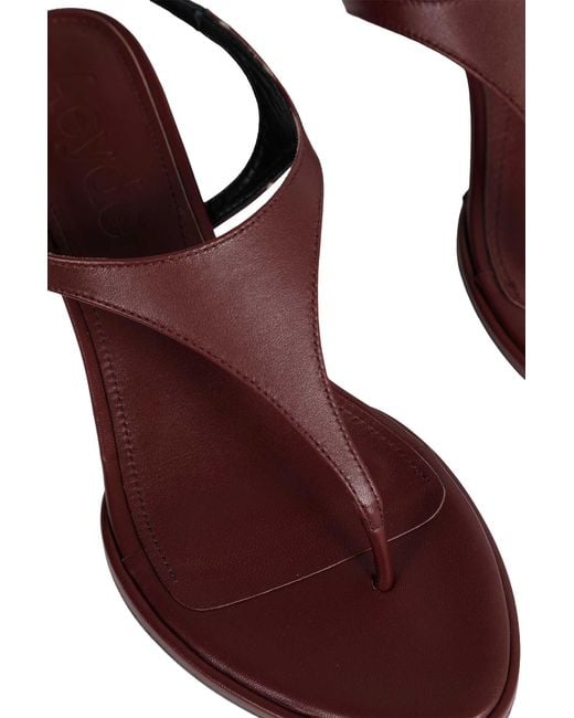 Aeyde Brown Roose Wedge Sandals