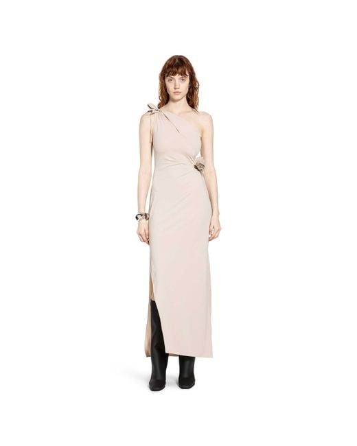 Coperni Natural Asymmetric Flower Gown