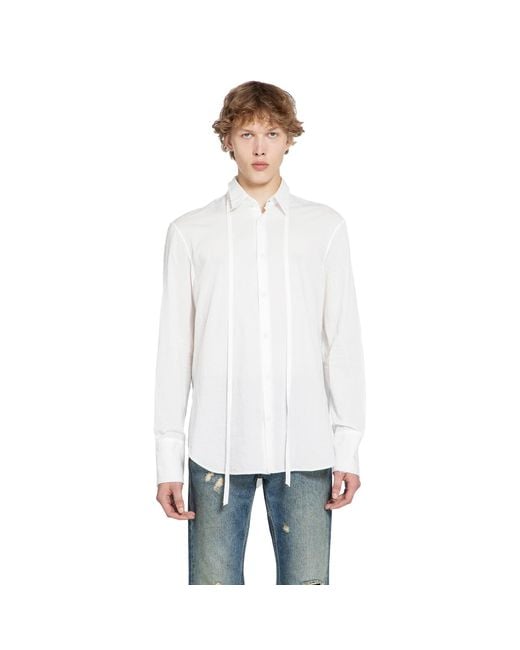 Ann Demeulemeester White Elgar Standard Shirt for men