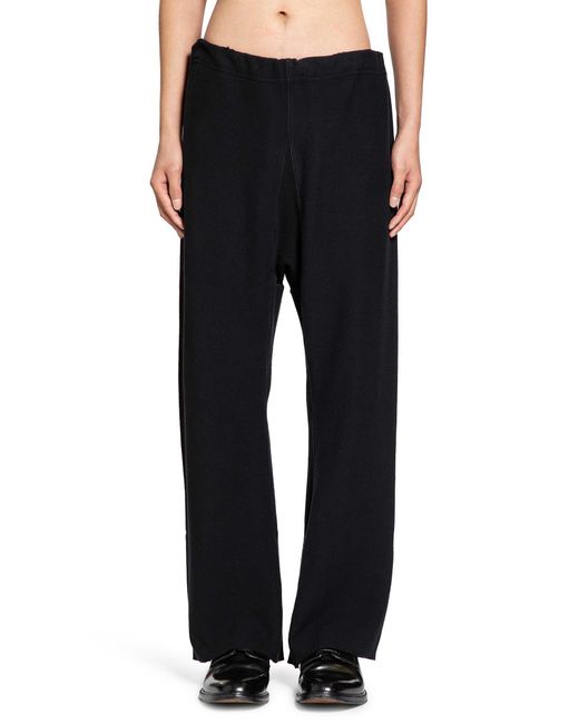 Maison Margiela Black Cotton Jersey Flared Sweatpants for men