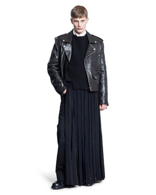 Ann Demeulemeester Blue Folke Cropped Sweater for men