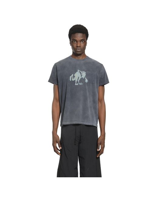 ERL Blue Puke T-Shirt for men