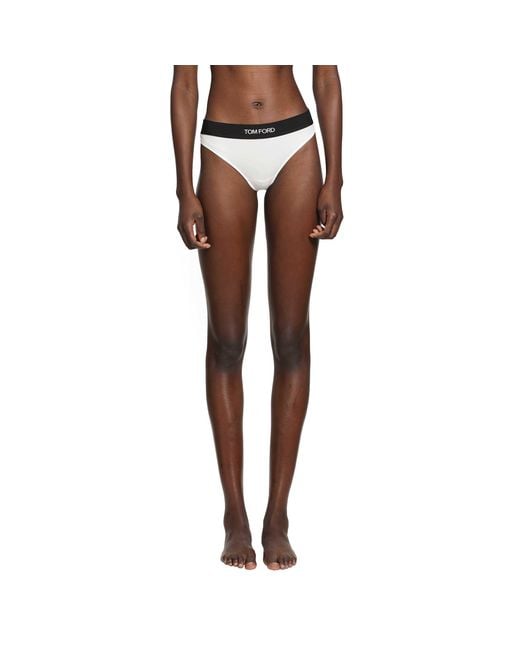 Tom Ford Brown Modal Signature Thong