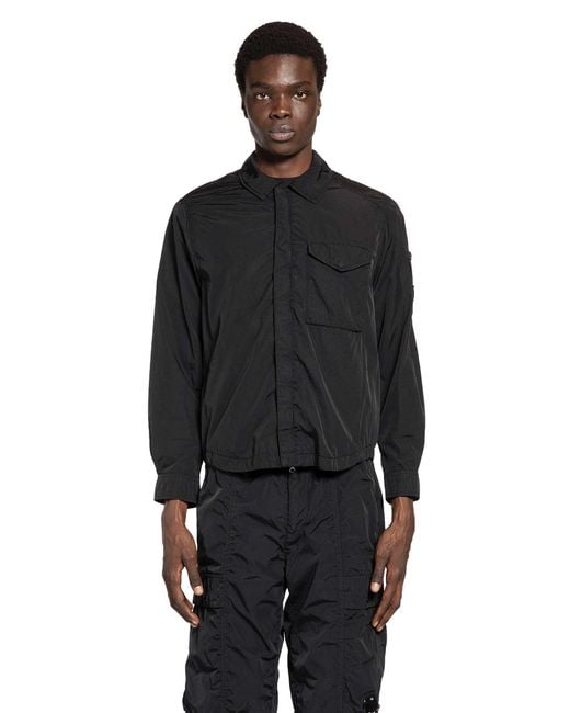 C P Company Black Chrome-R Lens Overshirt for men
