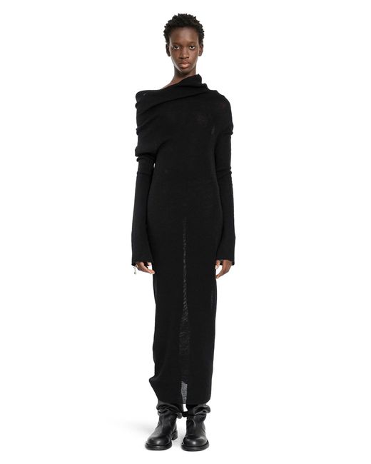 Ann Demeulemeester Black Barbro Long Dress