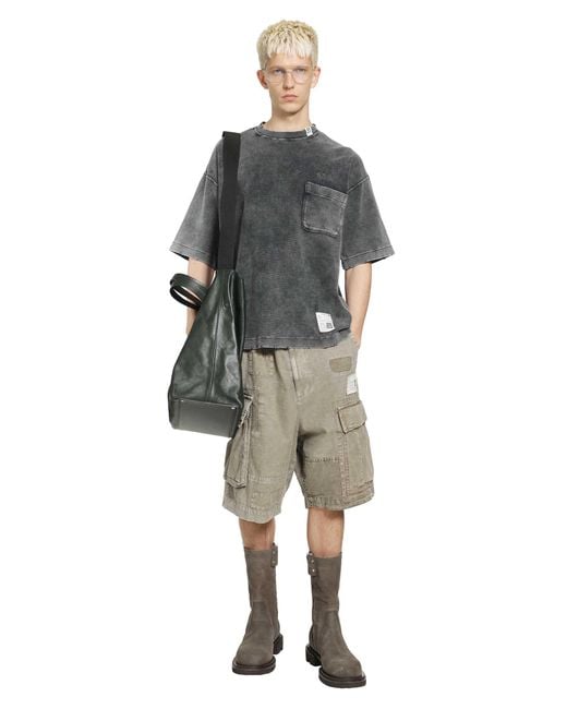 Maison Mihara Yasuhiro Natural Repaired Cargo Shorts for men