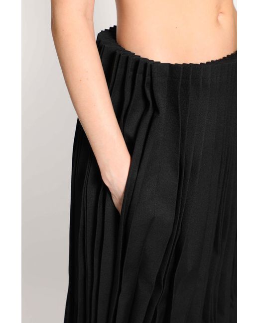 Comme des Garçons Black Ruffled Midi Skirt