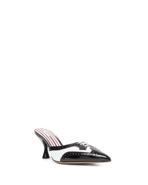 Thom Browne Metallic Low Throat Mules 75Mm