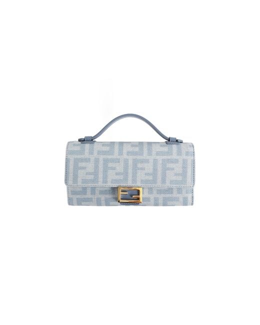 Fendi Blue Continental Chain Baguette