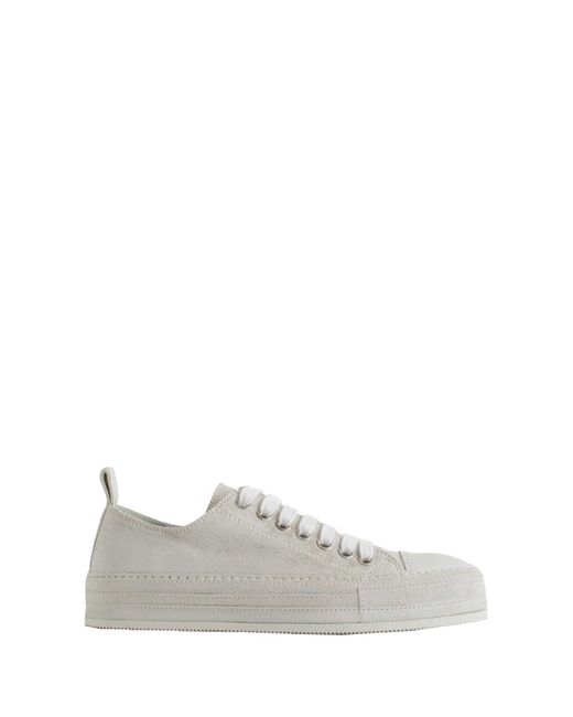 Ann Demeulemeester White Crosta Painted Gert Low-Top Sneakers